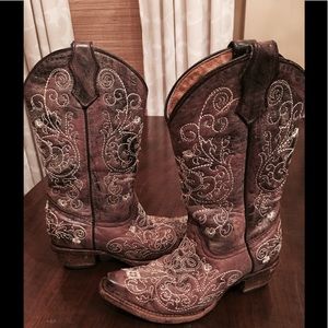 Corral Embroidered Teen Boots